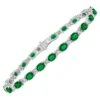 7.27 Carats Total Oval Cut Colombian Emerald & Diamond Tennis Bracelet -Mode Bijouterie Magasin j 19538082 1686672353061 bg processed