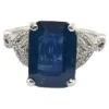 Unknown Gia Certified 4.83 Carats Natural Blue Sapphire White Gold Ring Gia # 6224818281
