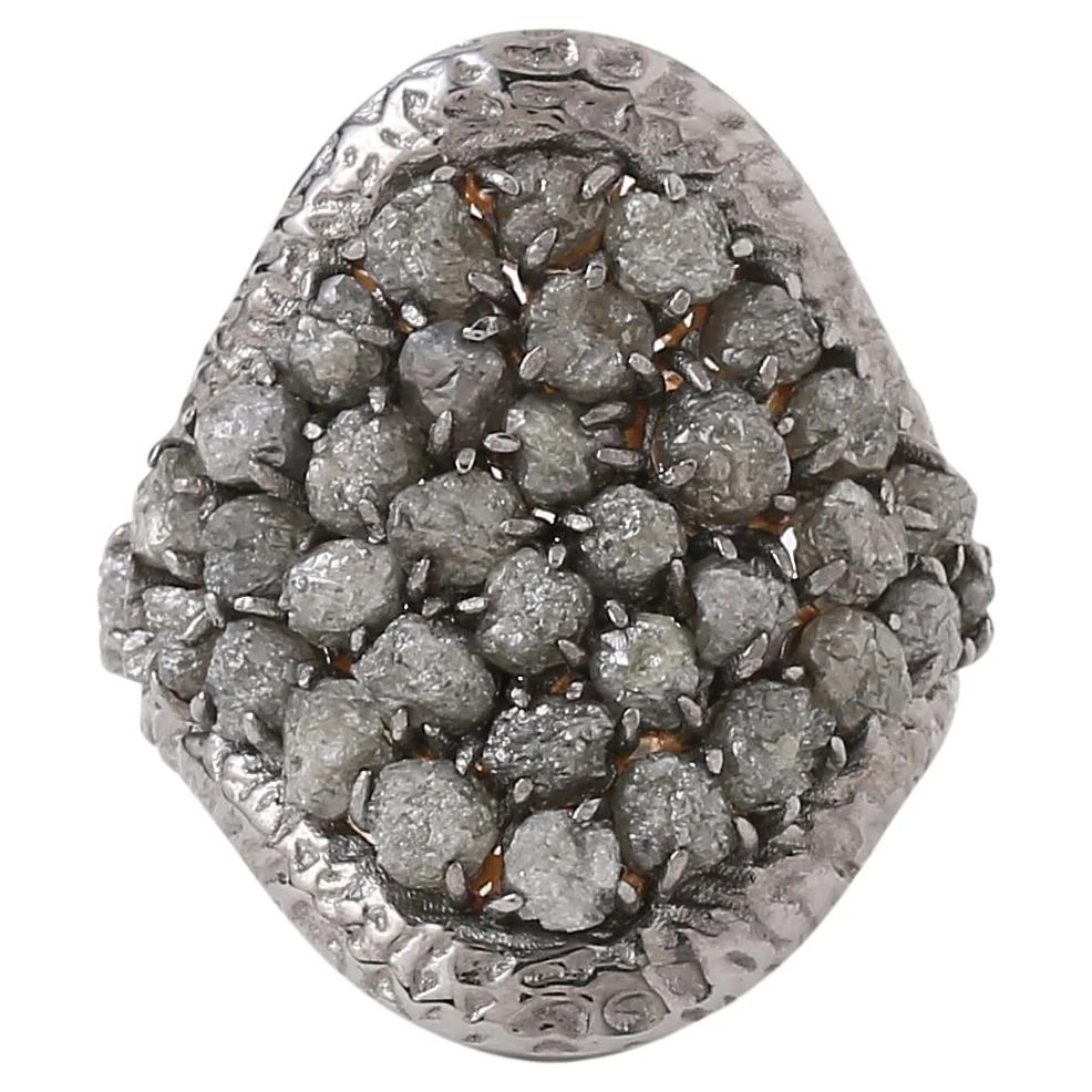 Unknown A.Deitiy Cocktail Ring Made With Recycled Sterling Silver And Mined Diamonds 3 Unknown A.Deitiy Cocktail Ring Made With Recycled Sterling Silver And Mined Diamonds