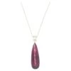 Tourmaline Diamond 18 Karat White Gold Pendant Necklace
