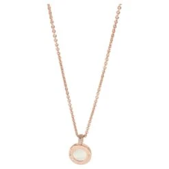 BVLGARI Bvlgari Bvlgari Mother Of Pearl Pendant In 18k Yellow Gold 0.06 CTW