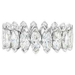 Roman Malakov 5.85 Carats Total Marquise Cut Diamond Eternity Wedding Band