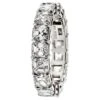 Unknown Handmade Platinum 7.82cttw Diamond Asscher Cut Eternity Band