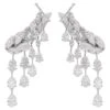 6.72 Carat Oval Pear & Marquise Diamond Ear Cuff Earrings 18 Karat White Gold
