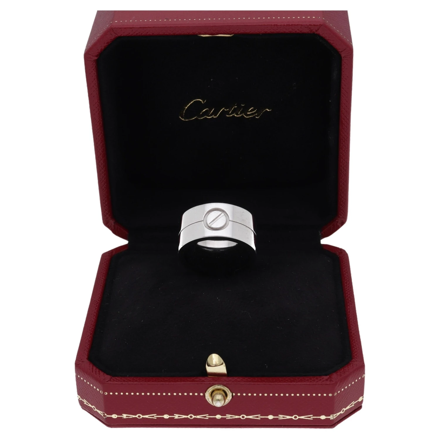 Cartier Love 18 Karat White Gold Wide Band Ring 3 Cartier Love 18 Karat White Gold Wide Band Ring