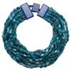 One-of-a-kind Necklace In Chrysolite & Lapis Lazuli From The Danish Brand Monies