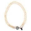 Unknown Elegant 14Karat Yellow Gold Cultured Pearl Necklace With Oval Clasp