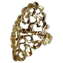 Unknown Vintage Filigree Dome Ring 14Karat Yellow Gold