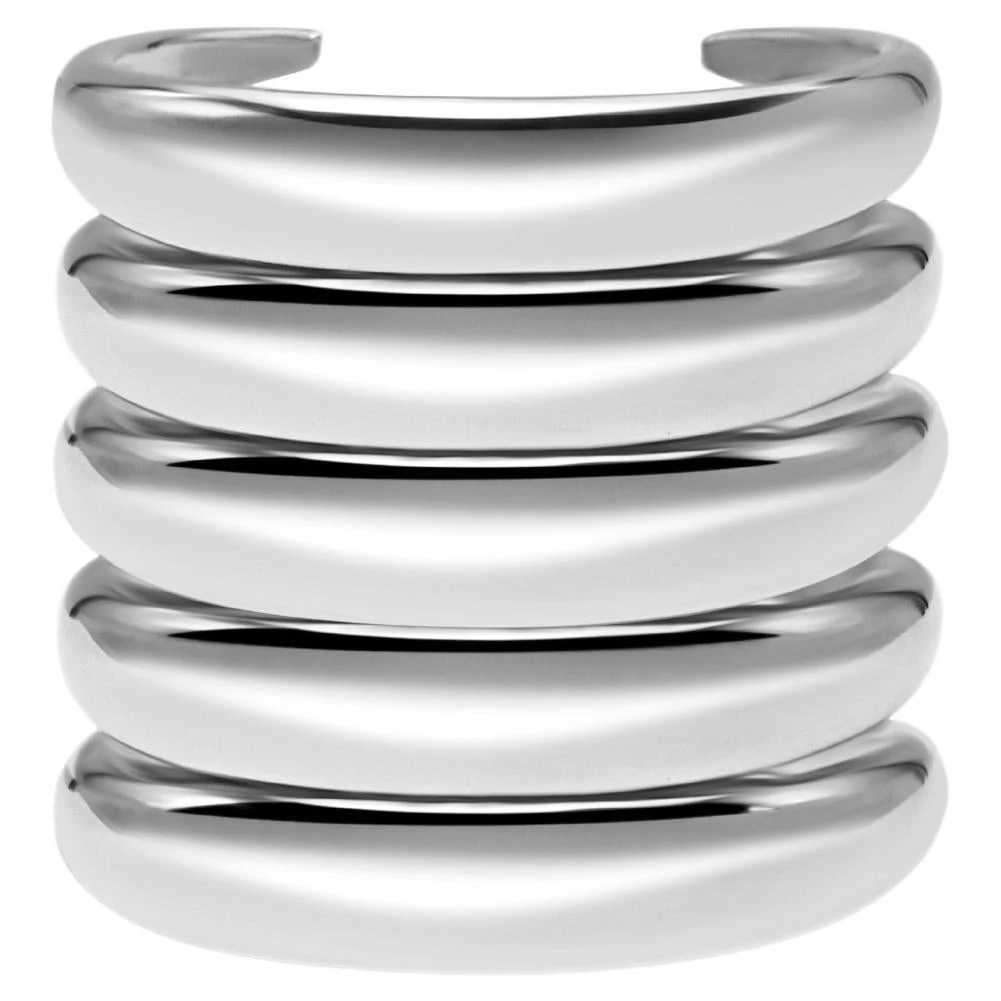 Sterling Silver Sculptural Embracer Cuff Bracelet - Large 3 Sterling Silver Sculptural Embracer Cuff Bracelet - Large