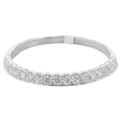 Unknown 14 Karat White Gold Diamond Band