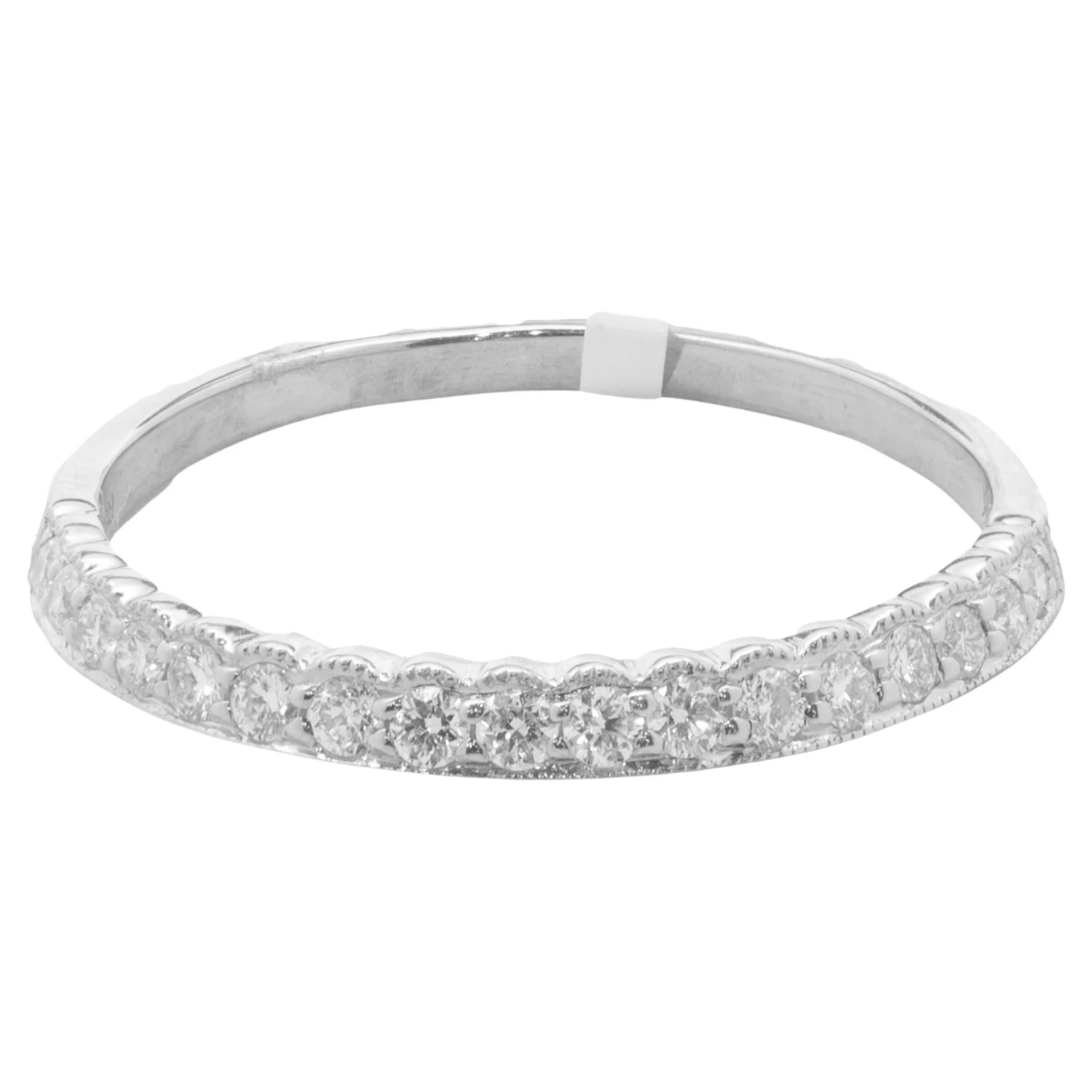 Unknown 14 Karat White Gold Diamond Band 3 Unknown 14 Karat White Gold Diamond Band