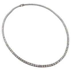 Unknown 14 Karat White Gold 11.22 Carat Natural Round Diamond Tennis Necklace 10 Unknown 14 Karat White Gold 11.22 Carat Natural Round Diamond Tennis Necklace -Mode Bijouterie Magasin j 19571782 1686857287127 bg processed