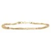 Unknown 14 Karat Yellow Gold Five Row Bracelet
