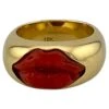 Hand Carved Italian Coral Lips 18Karat Gold Dome Ring -Mode Bijouterie Magasin j 19575162 1687109448531 bg processed