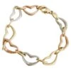 14 Karat Tri Color Gold Italian Bracelet
