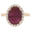 New 14k Gold 5.36ctw GIA No Heat Oval Cabochon Burma Ruby & Diamond Halo Ring -Mode Bijouterie Magasin j 19581862 1686934992341 bg processed