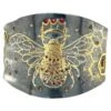 "Bee Strong" Cuff Bracelet With Oxidized Sterling Silver And 24Karat Gold Dust -Mode Bijouterie Magasin j 19582412 1686938103391 bg processed