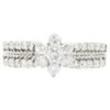 Unknown 14 Karat White Gold Diamond Floral Cluster Ring