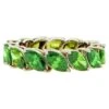 Unknown Vivid Green Diamond Eternity Ring 5 Carats Total 18K Gold