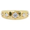 Marvelous 18k Yellow Gold Dome Ring W/ 0.55 Ct Natural Diamonds Aig Certificate