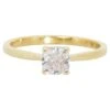 Glamorous 18k Yellow Gold Solitaire Ring W/ 0.79 Carat Natural Diamonds IGI Cert