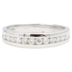 Unknown Ladies 14k White Gold Diamond Wedding Band