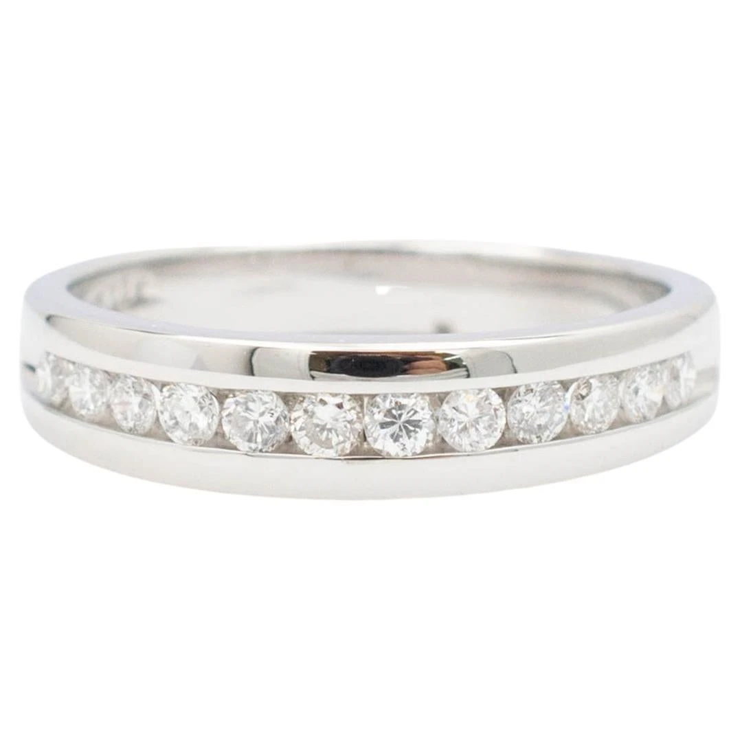 Unknown Ladies 14k White Gold Diamond Wedding Band 3 Unknown Ladies 14k White Gold Diamond Wedding Band