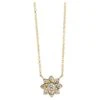 Syna Yellow Gold Flower Necklace With Diamonds -Mode Bijouterie Magasin j 19605342 1687217775536 bg processed