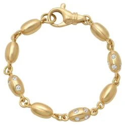 Handcrafted Dorothy Luxe Burnish Set Diamond Bracelet By Single Stone