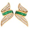 Charles Krypell 18k Yellow Gold 2.50 Carat Diamond And Emerald Earrings -Mode Bijouterie Magasin j 19617282 1687290828396 bg processed