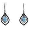 Effy 14k White Gold Blue Topaz, Sapphire, Diamond Drop Earrings