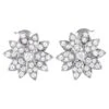 Van Cleef & Arpels Lotus 18k White Gold 0.93ct Diamond Small Model Earrings