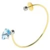 Hoop Mono Earring With Blue Sky Topaz Removable, 18k