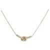 Unknown Love Knot Diamond Necklace, 14k Yellow Gold