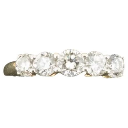 Unknown 18 Carat Yellow Gold Approx 1.00 Carat 5 Stone Diamond Ring Size UK N 1/2 3.8g 4 Unknown 18 Carat Yellow Gold Approx 1.00 Carat 5 Stone Diamond Ring Size UK N 1/2 3.8g – Image 2