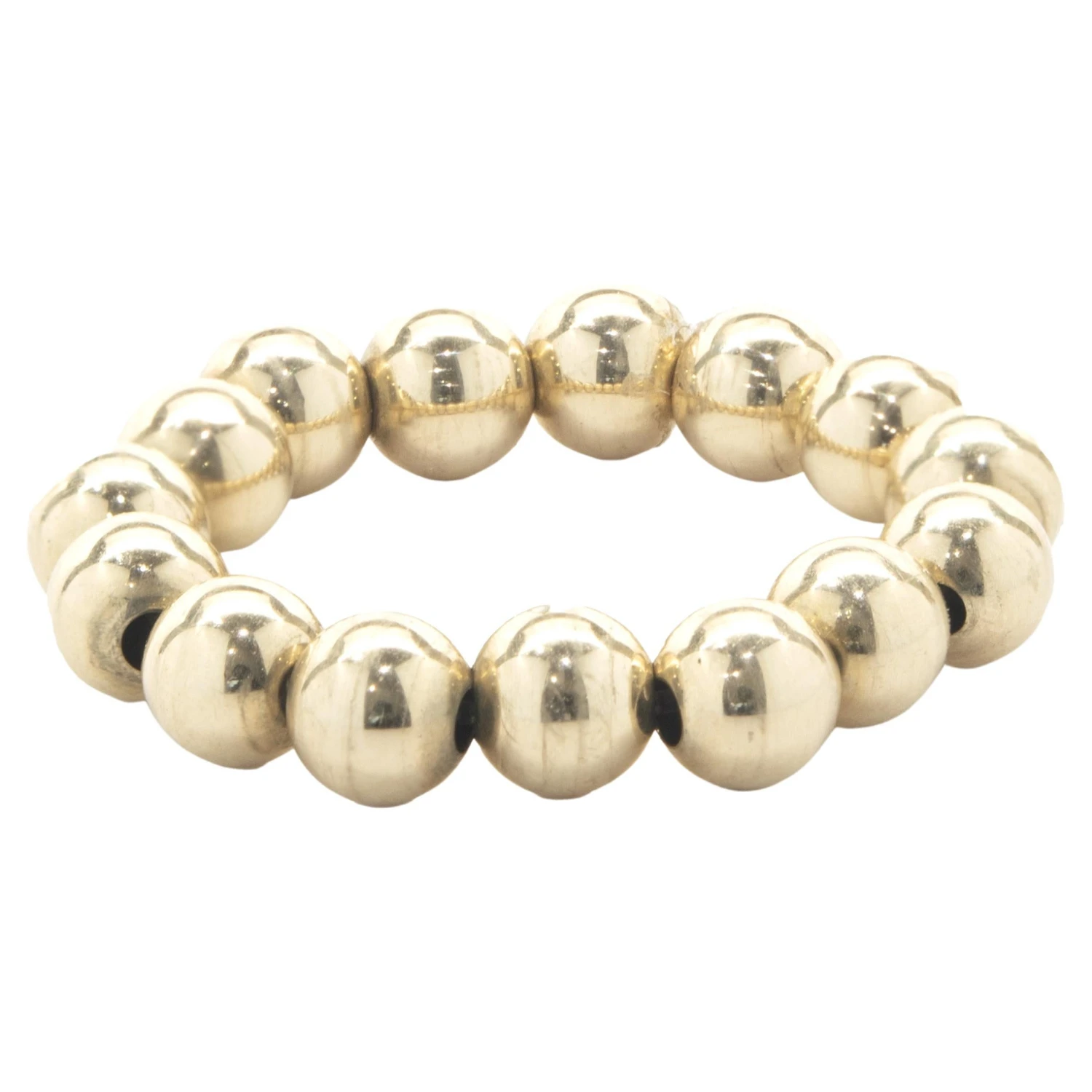 Unknown 14 Karat Yellow Gold Beaded Flex Ring 3 Unknown 14 Karat Yellow Gold Beaded Flex Ring