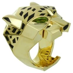 Cartier Panthère De Cartier Period Onyx Lacquer 18k Yellow Gold Ring
