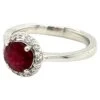 Unknown 1.05 Carat Round Brilliant Ruby And Diamond Ring In Platinum