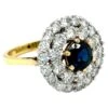 Unknown Round Brilliant Blue Sapphire And Diamond Ring In 18K Yellow And White Gold 2 Unknown Round Brilliant Blue Sapphire And Diamond Ring In 18K Yellow And White Gold -Mode Bijouterie Magasin j 19637982 1687521637653 bg processed