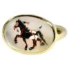 18K Mother Of Pearl Black And White War Horse Reverse Crystal Ring -Mode Bijouterie Magasin j 19642912 1687465455229 bg processed