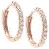 Unknown 18 Karat Rose Gold Diamond Huggie Hoop Earrings 1 Unknown 18 Karat Rose Gold Diamond Huggie Hoop Earrings -Mode Bijouterie Magasin j 19643522 1687468382571 bg processed
