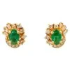 Unknown Columbian Emerald And Diamond Halo Stud Earrings In 18k Yellow Gold 2 Unknown Columbian Emerald And Diamond Halo Stud Earrings In 18k Yellow Gold -Mode Bijouterie Magasin j 19645942 1687494634723 bg processed