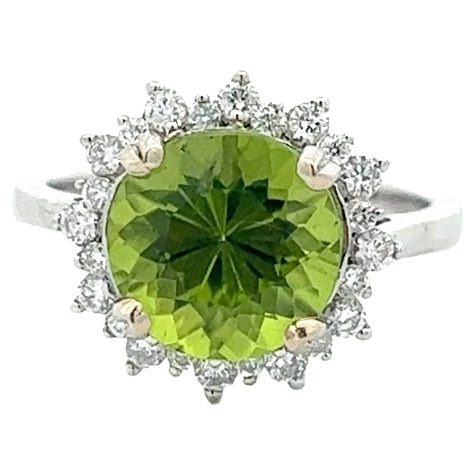 Unknown 14k Peridot Diamond Ring 3 Unknown 14k Peridot Diamond Ring