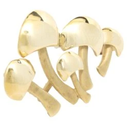 Unknown 14 Karat Yellow Gold Mushroom Cluster Pin