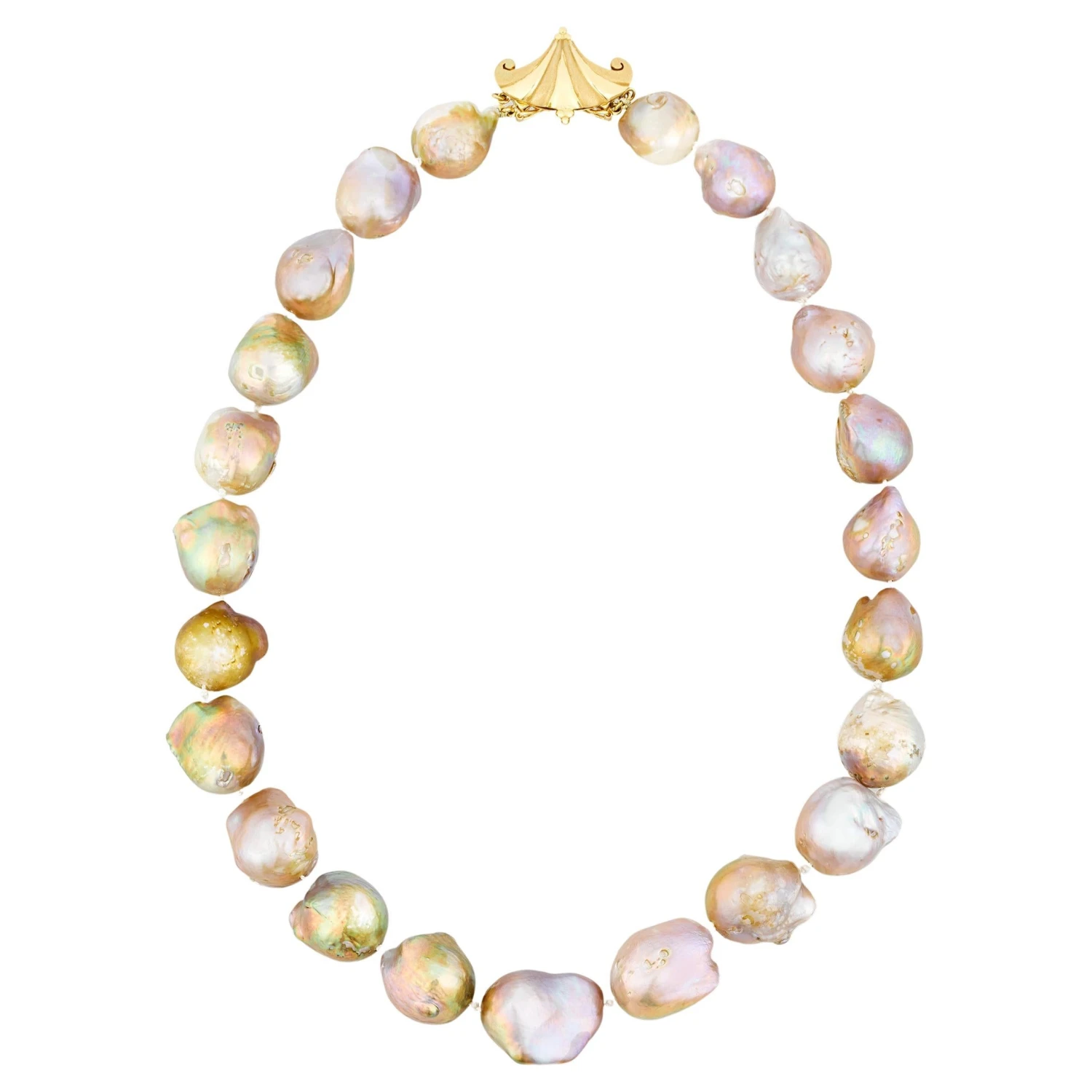 Unknown Yangtze Fireball Pearl Necklace 3 Unknown Yangtze Fireball Pearl Necklace