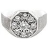 Unknown Mens Round Diamond Cluster Center Ring With Textured Shoulders In 14k White Gold 1 Unknown Mens Round Diamond Cluster Center Ring With Textured Shoulders In 14k White Gold -Mode Bijouterie Magasin j 19658292 1687561271702 bg processed
