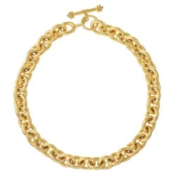 Elizabeth Locke 19k Yellow Gold Heavy Link Necklace