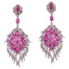 Unknown Midcentury Natural Ruby And Diamond Cluster Earrings -Mode Bijouterie Magasin j 19665672 1687676257103 bg processed