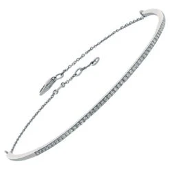 Unknown Bracelet Demi-rivière De Diamants En Or 18 Carats