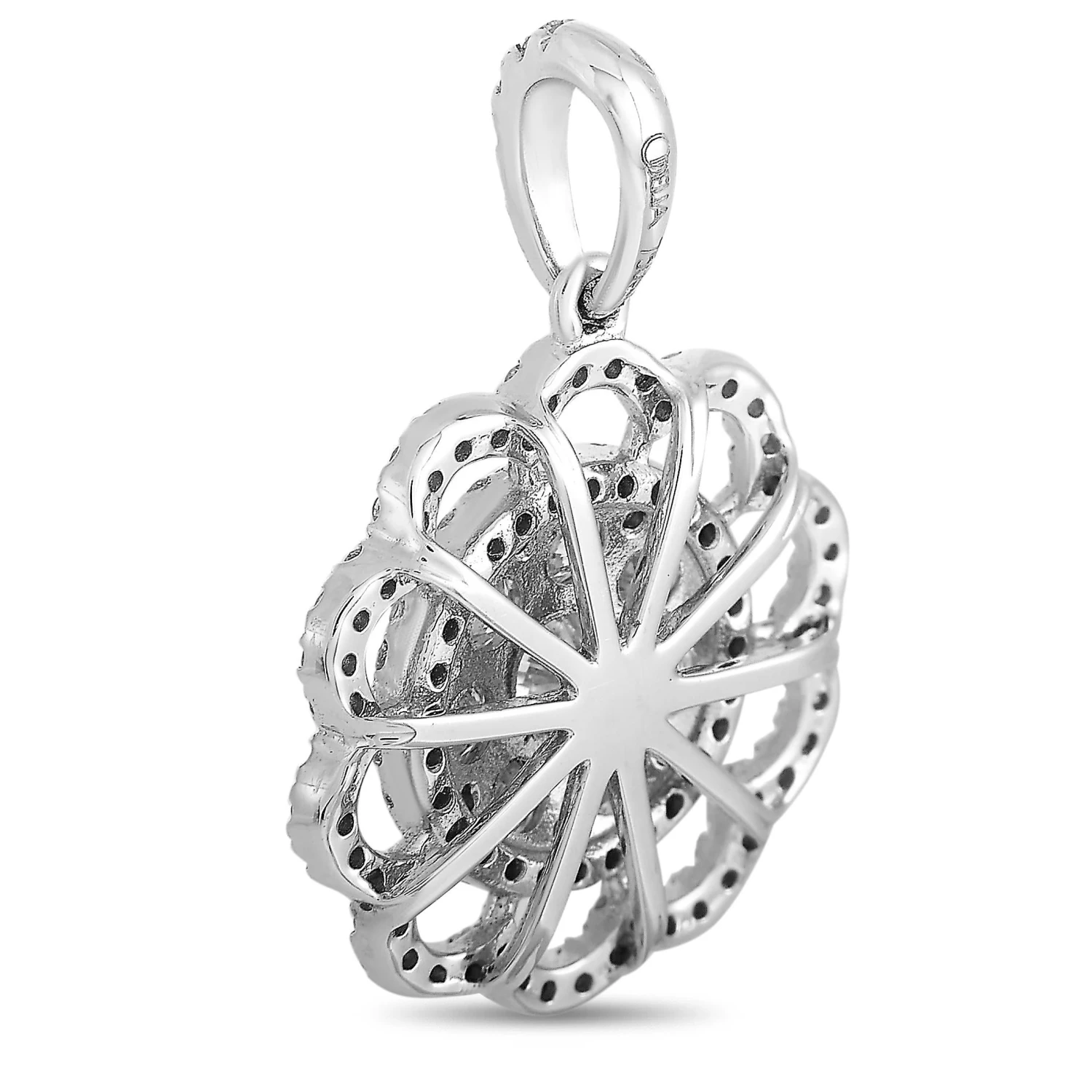 LB Exclusive 18 Karat White Gold 0.96 Carat Diamond Pendant 4 LB Exclusive 18 Karat White Gold 0.96 Carat Diamond Pendant – Image 2